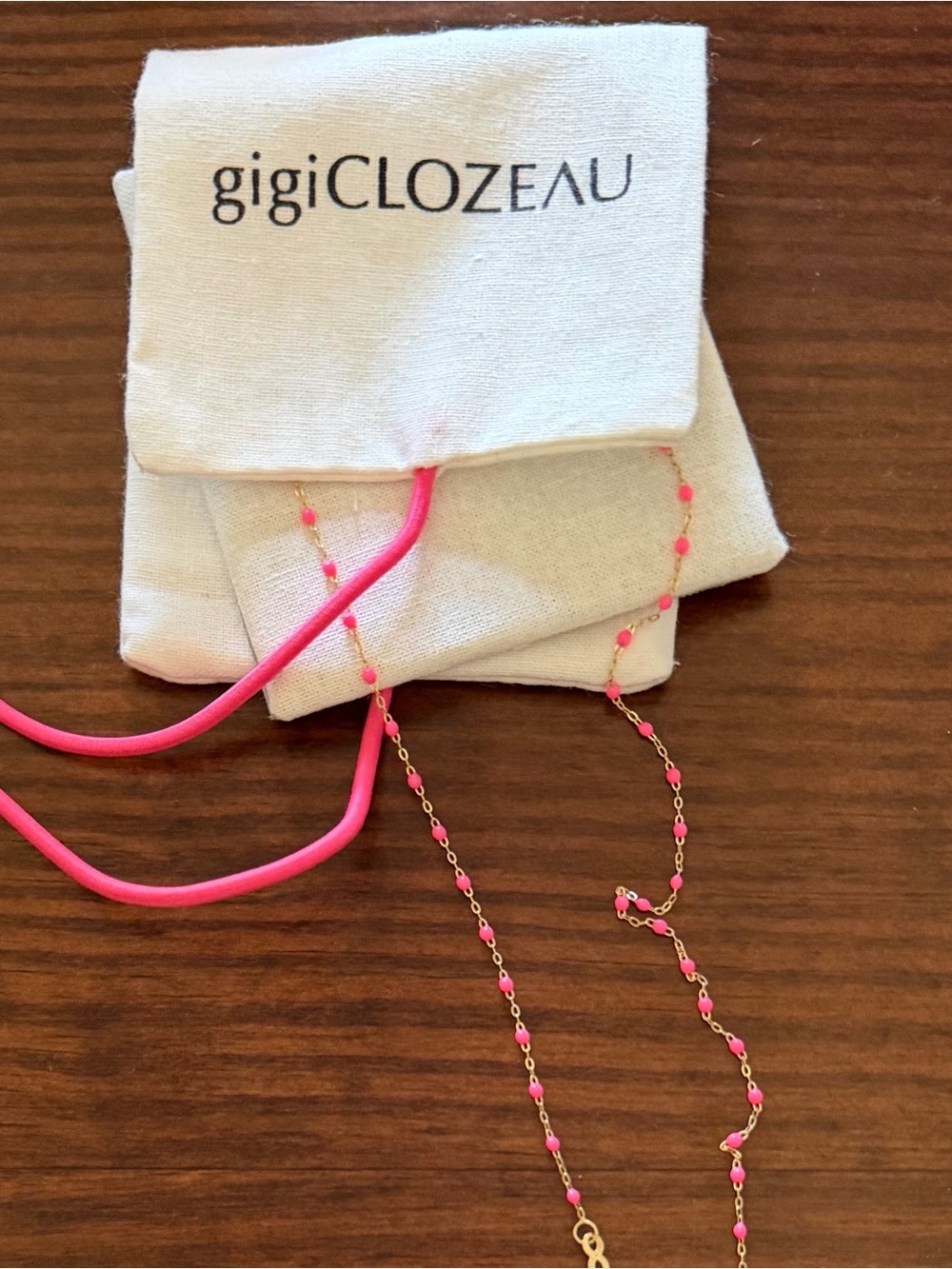 Gigi Clozeau Classic Pink 19.7 Necklace
